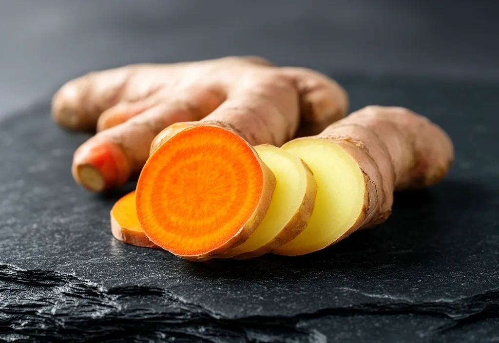 Turmeric and ginger roots